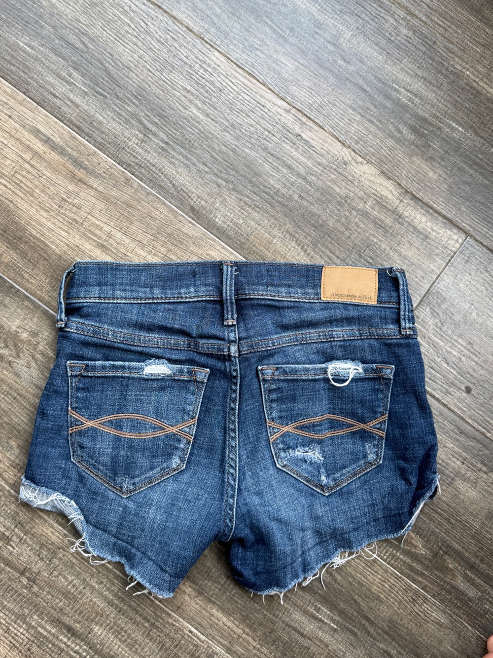 Abercrombie & Fitch low rise denim shorts Size 23 #denim #summer - Picture 2 of 3